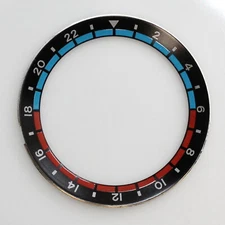 Black Blue Red Inner Chapter Bezel Ring Seiko Navigator GMT 6117-6410 World Time