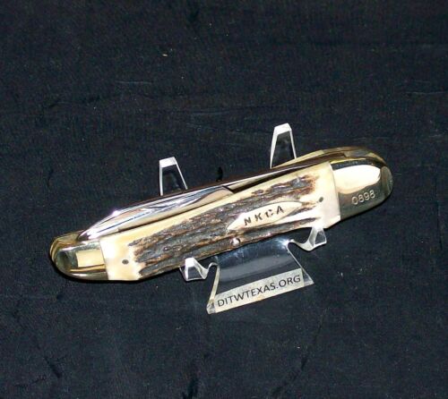 Robert Klaas Stag Humpback Whittler "Kissing Cranes" 1980 NKCA Founders Edition - Picture 3 of 12