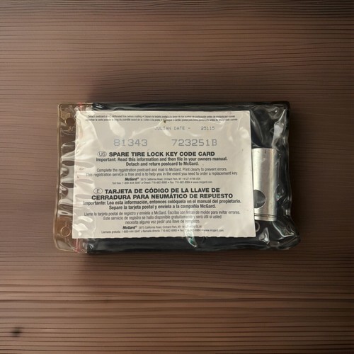 Ford F250 F350 Spare Tire lock key BC341A380AB Key w/ bag & code card