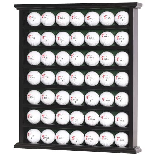 Golf Gift 49Golf Ball Display Case Rack, No Door Open Black