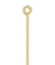 Eye Pin, 100 Gold Plated Brass 1 Inch Long 21 Gauge Standard Eye Pins