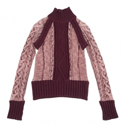 Jean Paul GAULTIER MAILLE FEMME Knit Switching Printed Mesh T 