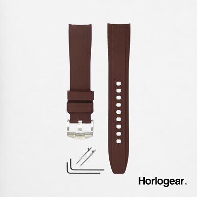 BROWN Rubber Watch Strap Band for Blancpain X Swatch (Scuba Fifty Fathoms) 22mm
