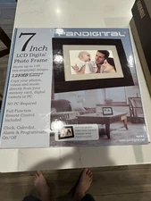 LCD Digital Photo Frame 7 inch Pandigital PAN70-2 Remote Control 128MB 149 Image
