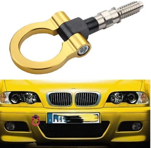 Gancho de remolque estilo carreras de pista remolque CNC aluminio tornillo parachoques delantero trasero apto para BMW Foto 4 de 4