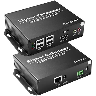 LornCeng 4K HDMI KVM USB Extender Over Cat5e/6/7 IP ~ up to 394ft  *2469MC