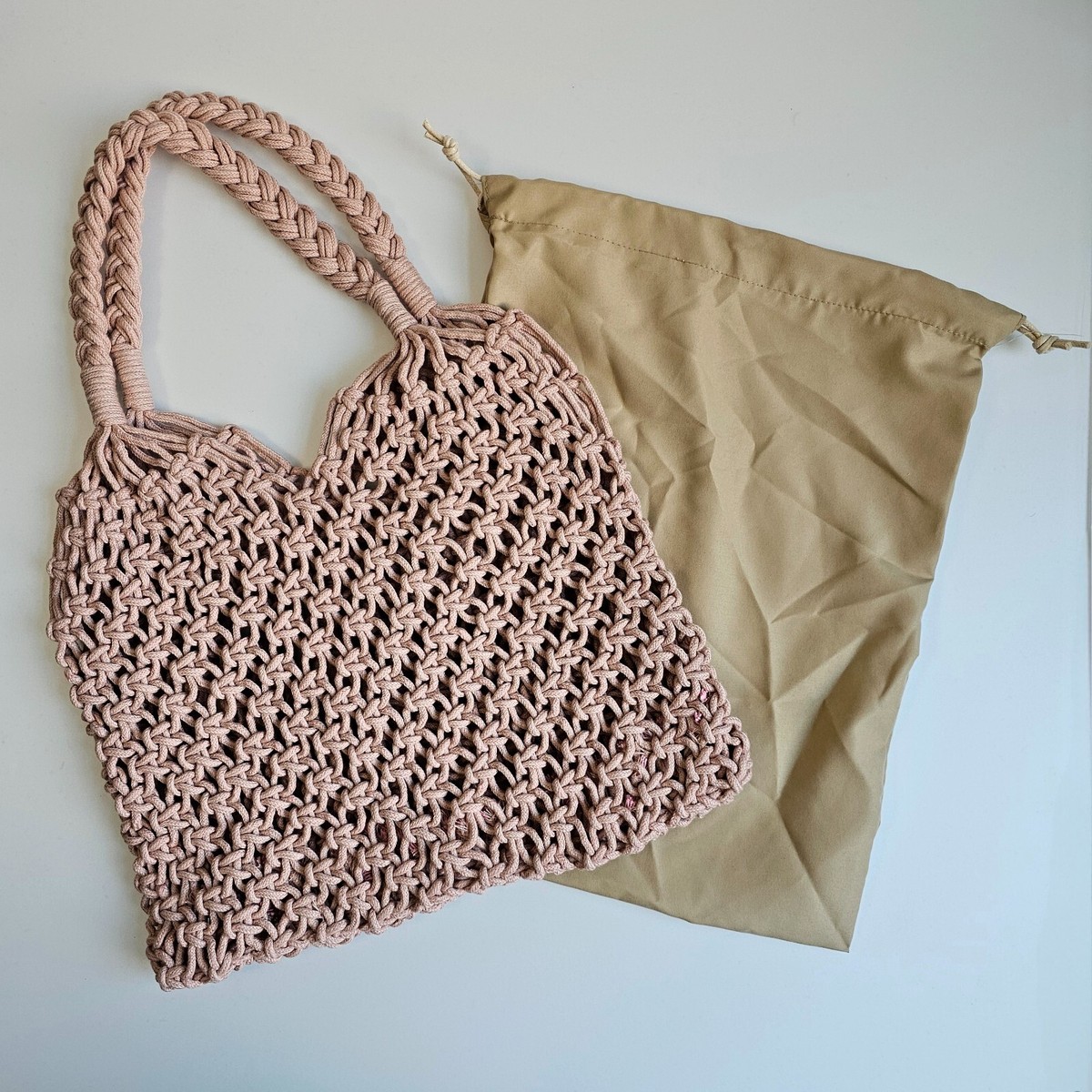 Sac Plage Tissé Main été - Grand Tote Bag Vintage Avec Anse Bambou | Parfait Vacances, Shopping