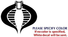 G.I. JOE Cobra Commander Graphic Die Cut decal sticker Car Truck Boat Window 9"