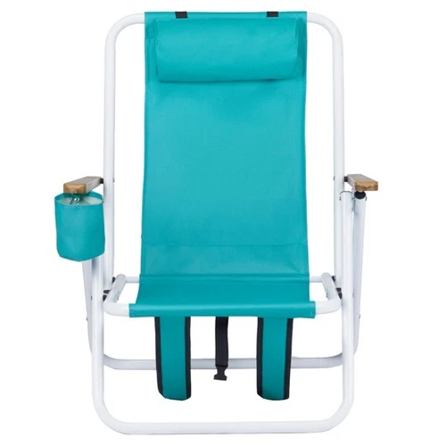 Folding Beach Chair 4 Position Portable Backpack Foldable Camping Chair - Picture 8 of 9