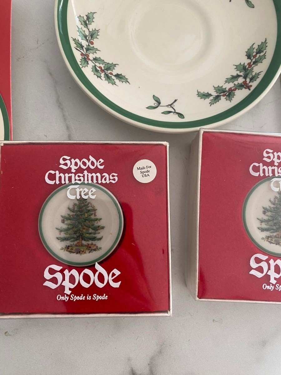 Vintage Spode Christmas Tree Porcelain Mixed Lot 1987 Plates