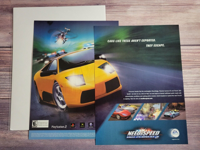 Need for Speed Hot Pursuit 2 PC Playstation 1 PS1 Game Promo Ad Art Print  Poster