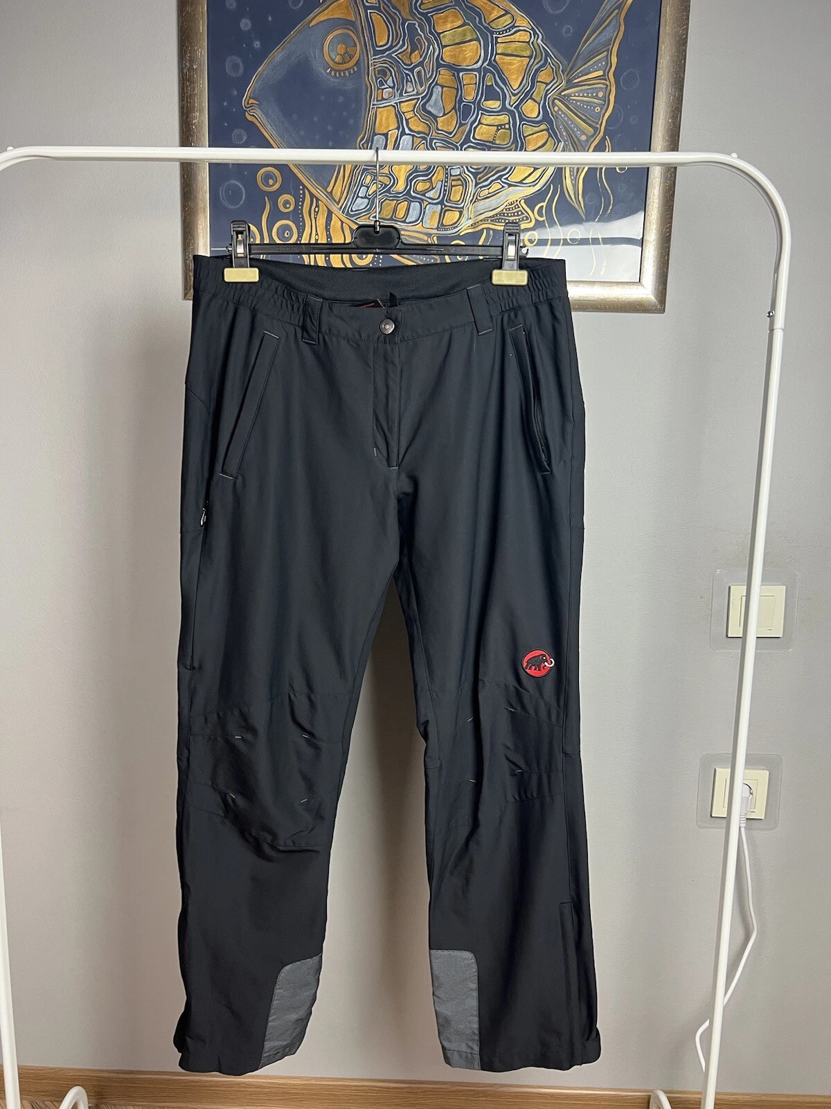 MINT! Mammut 3XDry Women`s Black Softshell Tracking Pants Size 46
