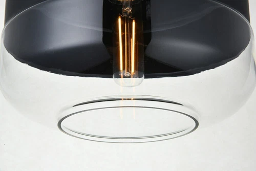 Chandelier Pendant Shop Light Fixture Glass Shade Black Kitchen Island Lighting - Picture 3 of 5