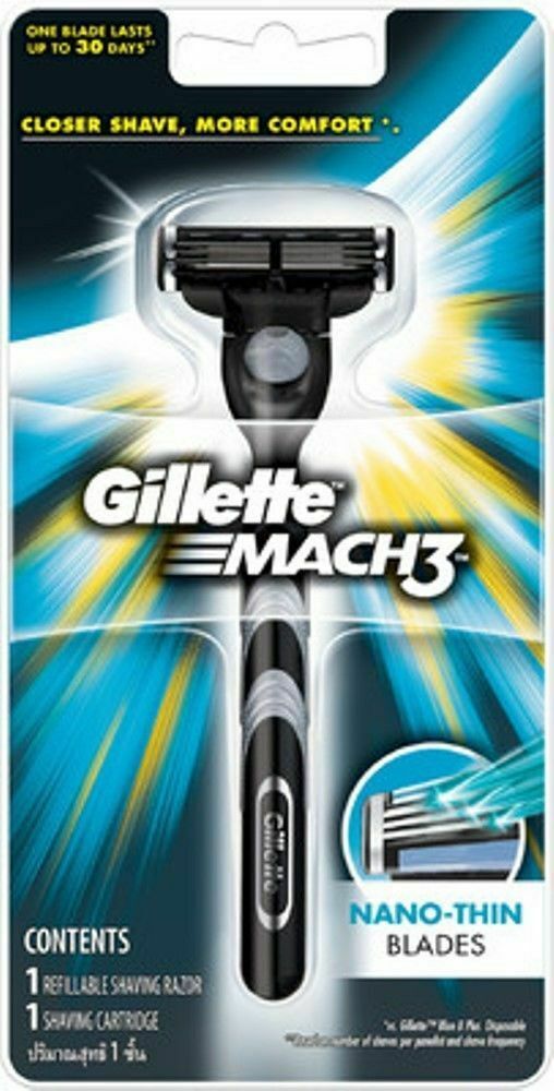 Mach3 Smooth Razor Gillette Mach3 Razor with Cartridge blade gilette mach 3 smooth shave ...