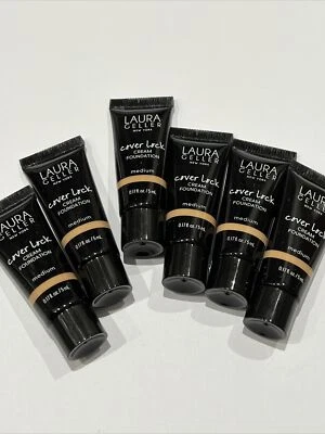 Laura Geller Cover Lock Cream Foundation #Medium 6 X 5ml = 30ml New & Sealed