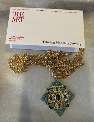 The Met Tibetan Mandala Pendant Necklace 18 K Gold Plated