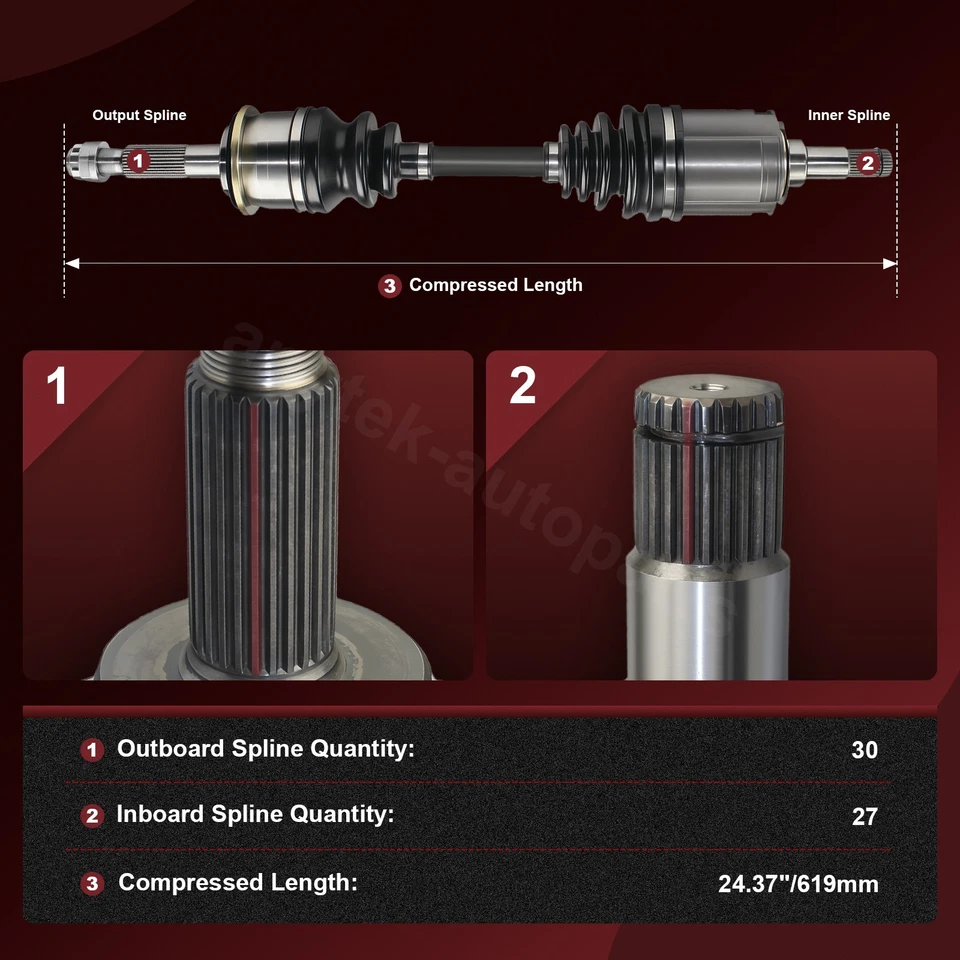 Eje delantero CV para Toyota 4Runner 1996-2002 1995-2004 Tacoma 4x4 izquierda o derecha Foto 3 de 4