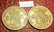 2 GEORGE VI HALF-CROWNS 1948, 1949 - JOB LOT 9021