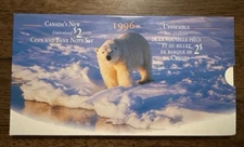 1996 CANADA's NEW POLAR BEAR $2 Uncirculated Coin & Bank Note Set - RCM