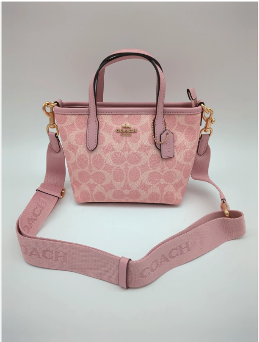 COACH City Mini Tote in Pink CW032 Stylish Compact Handbag