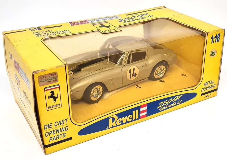Revell 1/18 Ferrari 250 GT SWB Berlinetta Race Car Silver #14 Diecast Model Car - Image 2 of 4