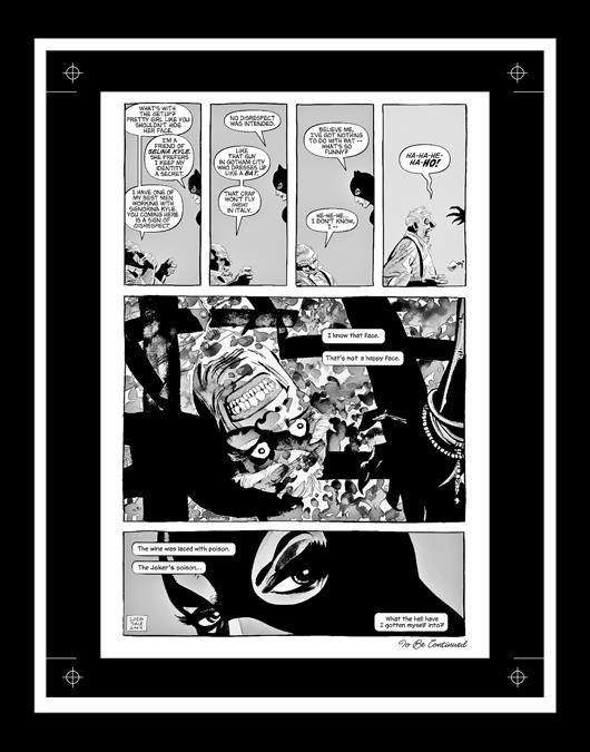 Tim Sale Catwoman: When in Rome #1 Rare Production Art Pg 22 Monotone