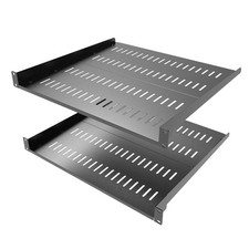 2 Packs of 1U Vented Server Rack Shelf, 16-20In Deep Adjustable Universal Can...