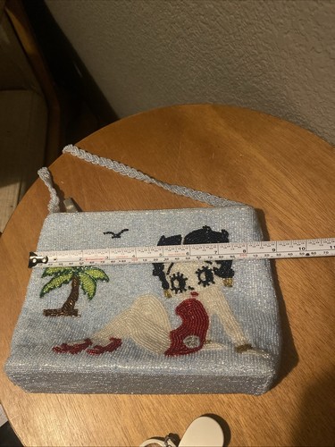 Blue Betty Boop Hand Beaded Bag Purse 2000 King Features Syndicate. - Picture 16 of 18