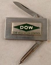 Vintage DOW Chemical Vegetation Control Pocket Knife/Money Clip
