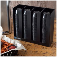 Portion Cup And Lid Organizer, 10 In H, Bk,  Pcl3adj