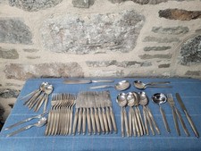 Rostfrei Solingen 48 Piece 10 Person Cutlery Set 100 Silver Pattered Utensils Uk