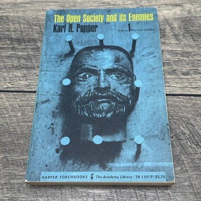 Open Society & Its Enemies Vol 1 Popper 1963 Harper Torchbook Milton Glaser