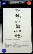 Warner Home Video Zelig Betamax Beta Tape Movie Woody Allen 1983 Comedy 79 Mins