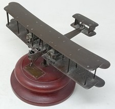 1919 Vickers Vimy Bomber Brass Trench Art model Airplane Aeroplane Biplane