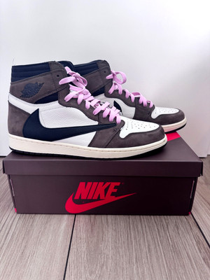 Nike Air Jordan 1 Retro High OG Travis Scott Mocha Size 12 NEW StockX Tag