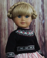 Gretyl in Swedish Blonde Wig Size 11-12” for American Girl Kirsten and 18” Dolls