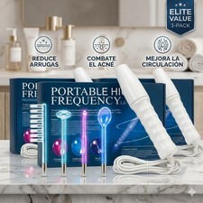 High Frequency Facial Wand Machine Anti Aging Acne Hair Care Set 3 Pack