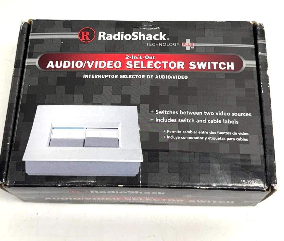 Vintage RadioShack  AudioVideo A/V SelectorSwitch 2-In/1-Out Way M:15-1982 - Image 2 of 4