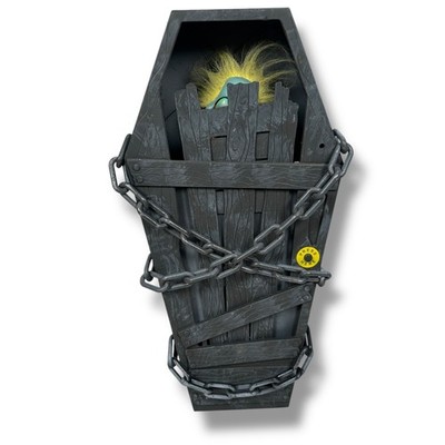 Gemmy Cursed Coffin Zombie Animated Halloween Decoration FOR PARTS OR REPAIR
