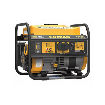Firman P01204 Gas Portable Generator, Recoil Start, 30 Amps, 120-Volt,