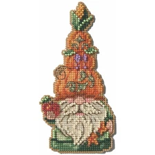 Harvest Pumpkin Gnome Cross Stitch Kit Mill Hill 2025 Jim Shore JS202515