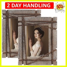 Picture Frame Wood Rustic, Decorative, Distressed Vintage Looking Photo Fra...