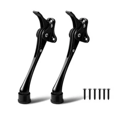 6 Inch Kickdown Door Stopper With Non-Slip Rubber Tip, One Touch Heavy Duty B...