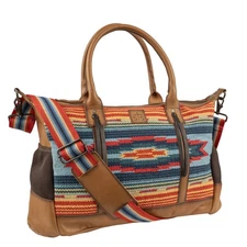 STS Ranchwear Womens Chaynee Valley Amelia Multi Serape Leather Tote Bag OS