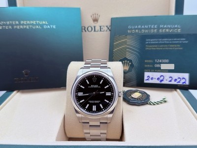 Rolex Oyster Perpetual 124300 41mm Black Dial Stainless Steel Box Papers 2022