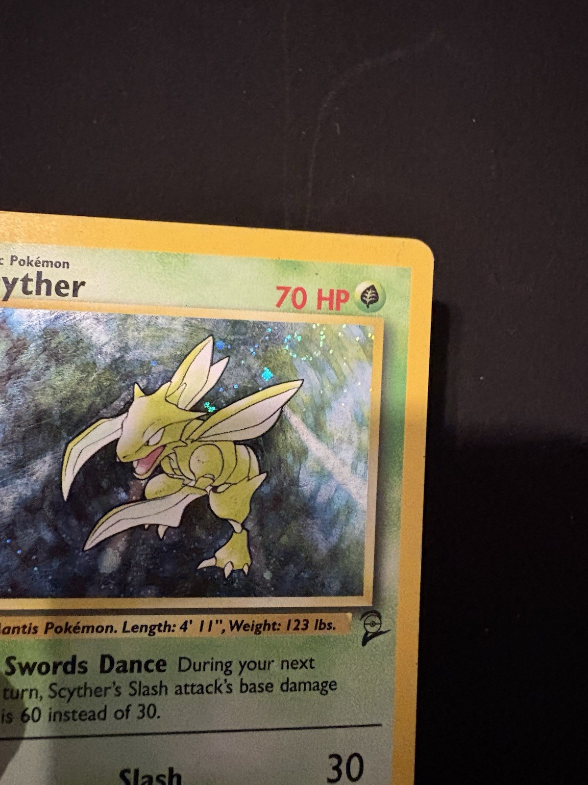 Swirl Scyther Holo Base Set 2 17/130 Rare Pokemon Card