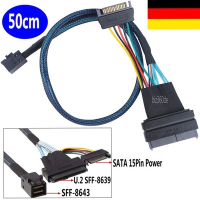 HD Mini SAS SFF-8643 zu U.2 SFF-8639 PCIe NVMe SSD Kabel Mit 15Pin SATA Power