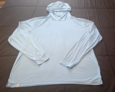 Johnnie-O Hoodie Mens L Blue Lightweight Jersey Pullover Long Sleeve Logo