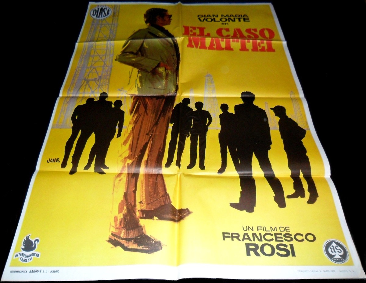 1972 Il caso Mattei ORIGINAL SPAIN POSTER Francesco Rosi