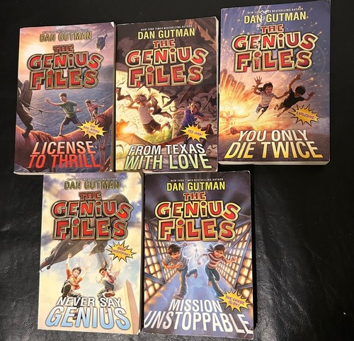 The Genius Files 1-5 Dan Gutman Children's Book Lot of 5 Bundle - Imagen 2 de 4